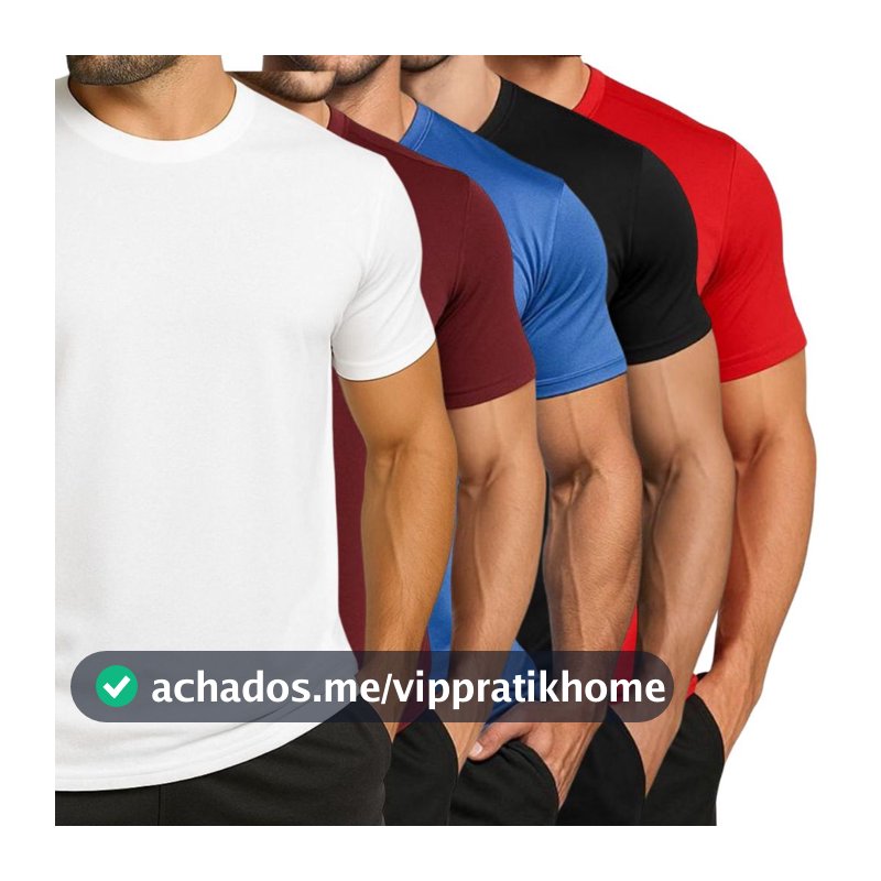 Kit 5 Camisetas Dry Fit Masculina Treino Academia Corrida Esportes Exercícios Casual