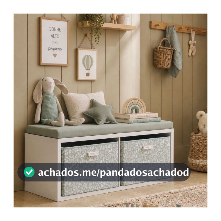 Movel Nicho Armário Organizador Estante  Multiuso Infantil em MDF Branco 60x30 para quartos de bebê quartos infantis bri
