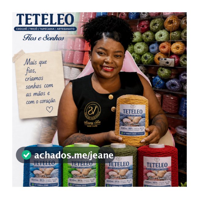 Barbantes Têteleo Fio 6 Premium – Sem Poeira, Extra Macio | Vanny Silva Crochê