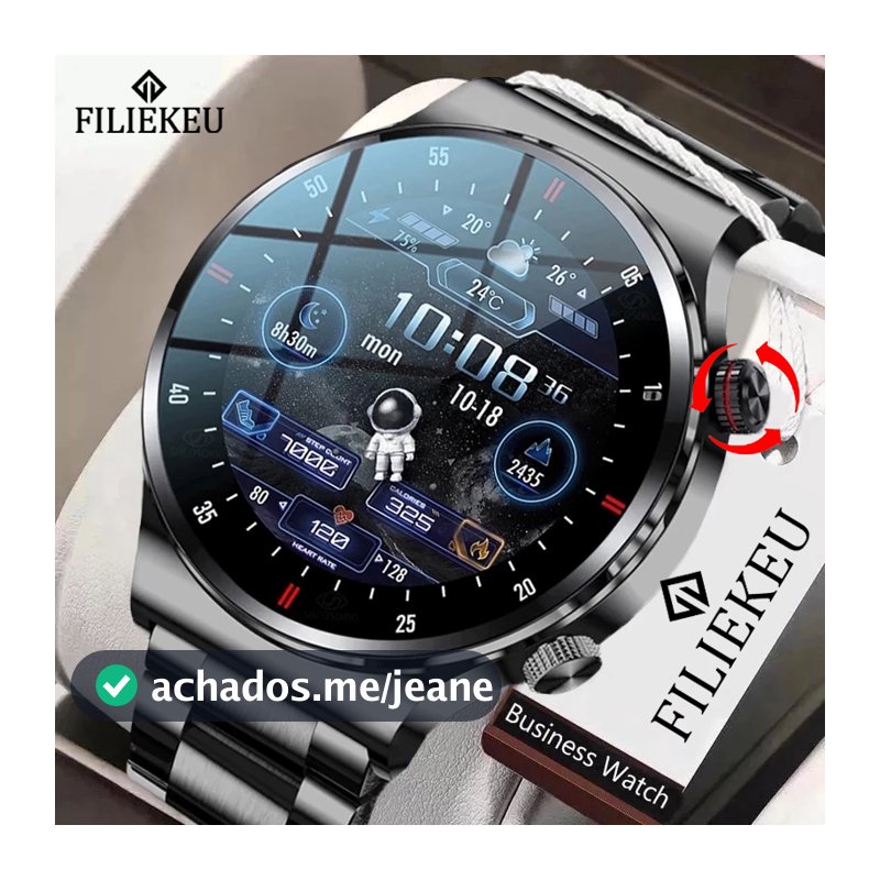 FILIEKEU Novo HWGT2 relógio smartwatch original à prova d'água ECG+PPG chamada bluetooth esportes fitness relógio inteligente
