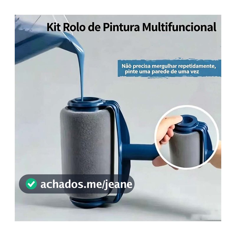 Kit Completo com Rolo de Pintura 6 Polegadas + Cabo Extensor 72 cm - Para Paredes, Tetos e Superfícies Lisas