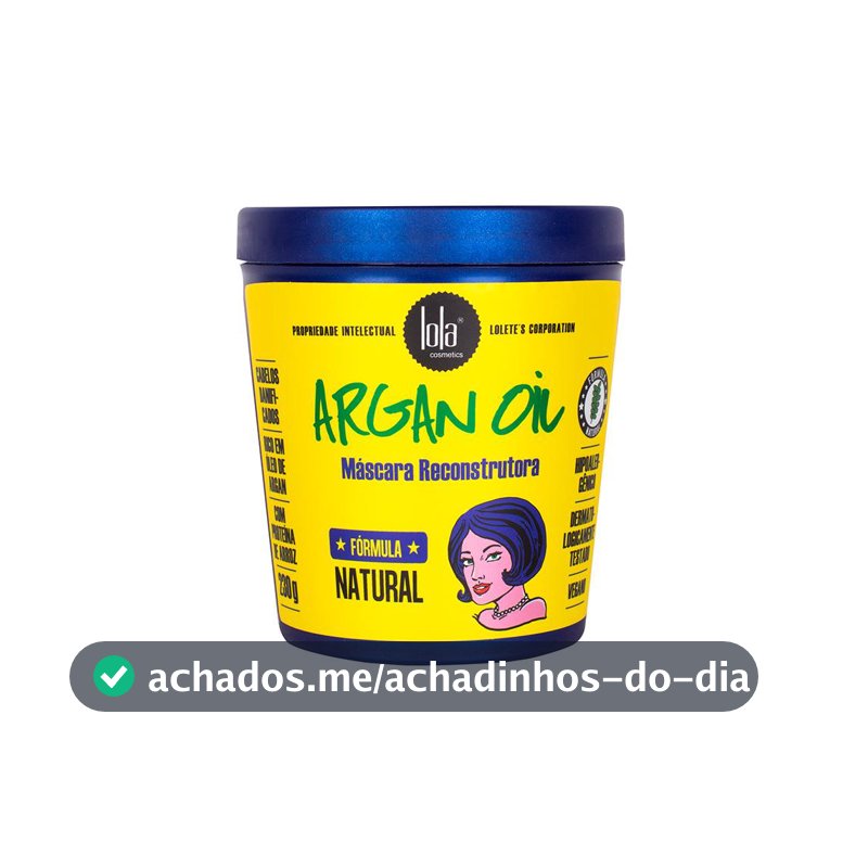 Lola Cosmetics Argan Oil Máscara de Reconstrução 230g