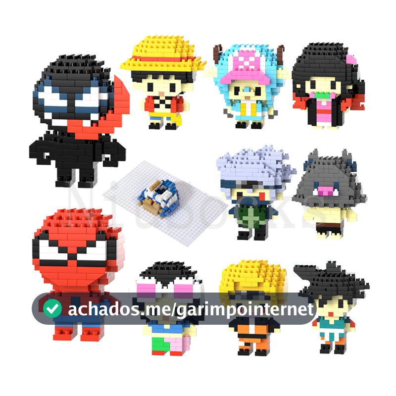 Montagem De Bloco De Construção De Desenhos Animados Brinquedos Educativos Série anime Crianças Boneca Fã Presentes De A