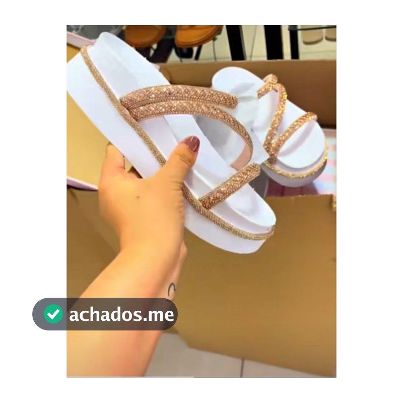 Sandália Feminina Papete com Palmilha Confortável em EVA