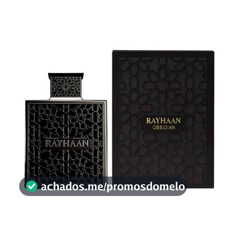 Perfume Árabe Rayhaan Obsidian EDP 100ml Masculino Original Importado