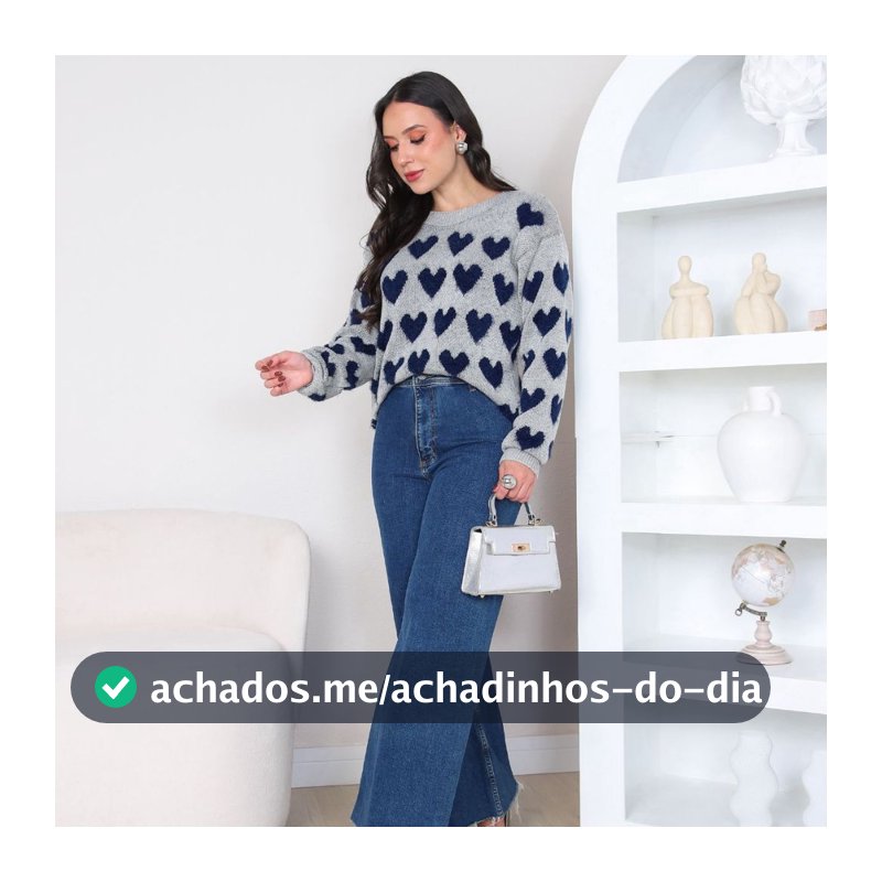 Blusa Coraçao Pelinho Feminina Moda Inverno Frio Fashion Confortável Quente Macia e Leve.