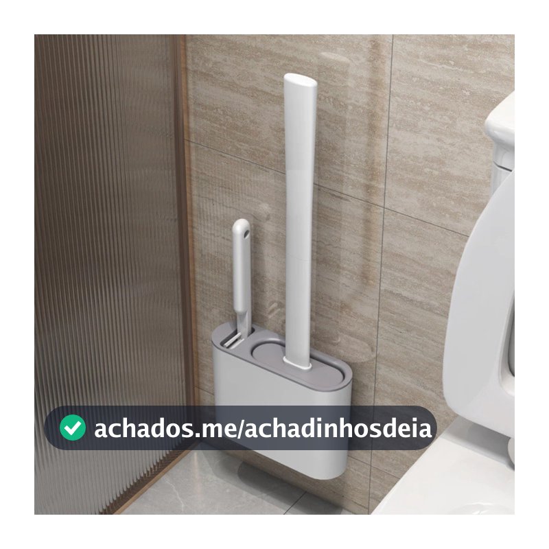 2 Em1 Escova De Silicone Para Vaso Sanitário Base De Banheiro Privada, Alta Eficiência TOP&CASA