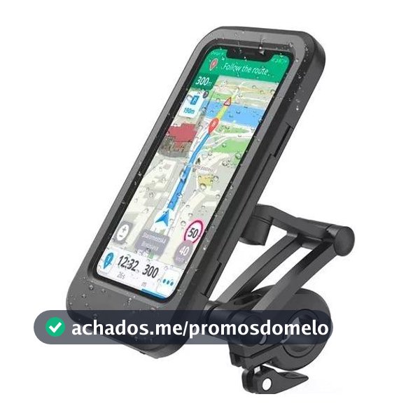 Suporte Porta Celular Moto Bike Á Prova Dágua 360° Articulado 6.5 POLEGADAS