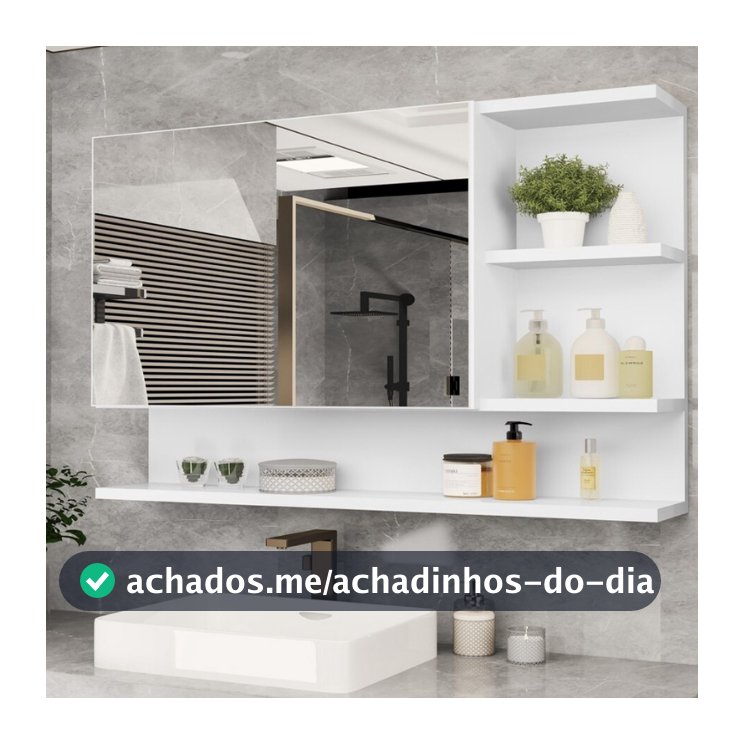 QUEIMA DE ESTOQUE! Armário Espelheira com Porta Cleo - VÁRIAS CORES