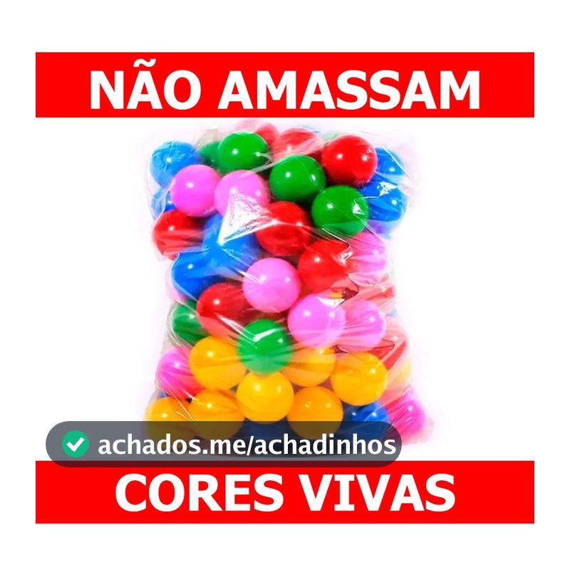 Bolinha Plástica para Piscina até 100 Unidades Bolinhas Super Coloridas Piscina Criança Infantil