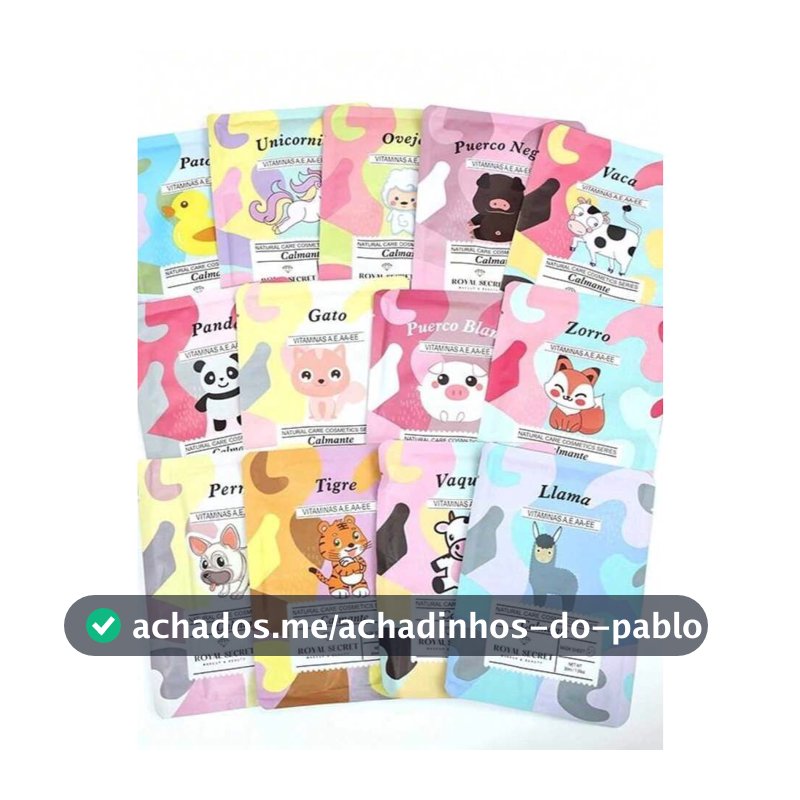 Kit c/ 10 unidades Mascara Facial Coreana Skin care Soft Skin Sua pele linda Fresh Mask Tecido Sheet Hidratante/Colágeno