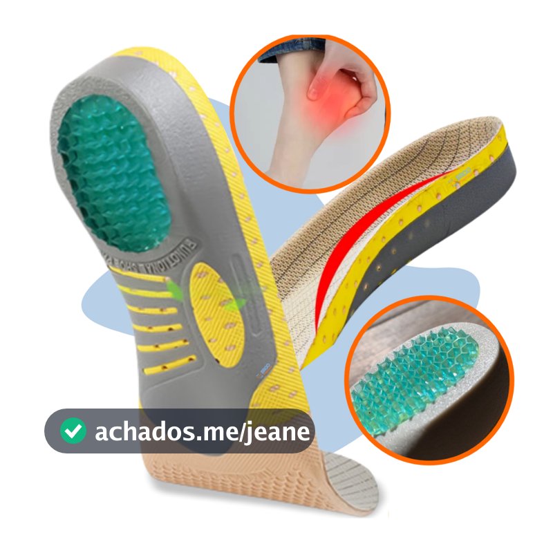 Palmilha Ortopédica Tratamento e Prevenção Dor Nos Pés Fascite Plantar E Esporão Calcâneo