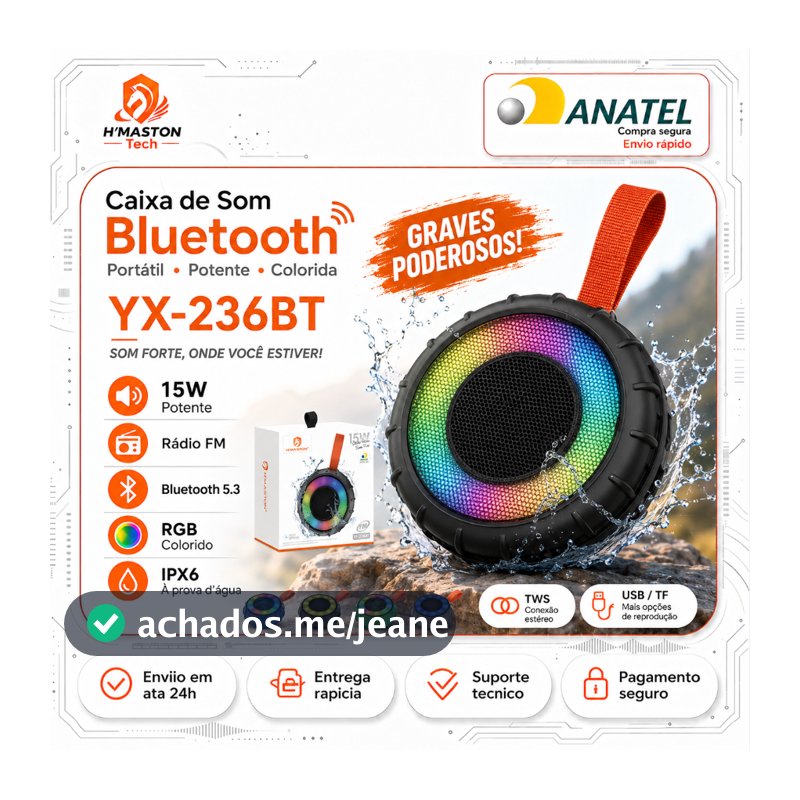 H'maston YX-236BT Caixinha De Som Bluetooth Caixa De Som Blootooth Caixa De Som Bluetooth Portátil Som Caixa Bluetooth