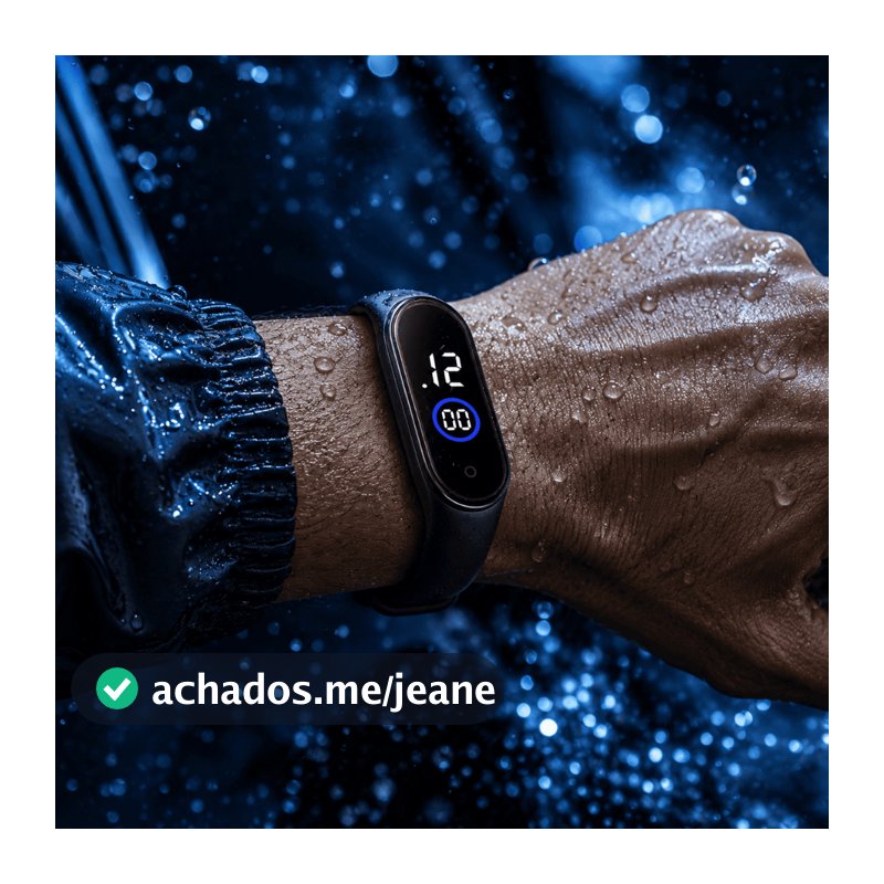 Relógio Digital smartwatch Aprova De Agua Pulseira Silicone Led