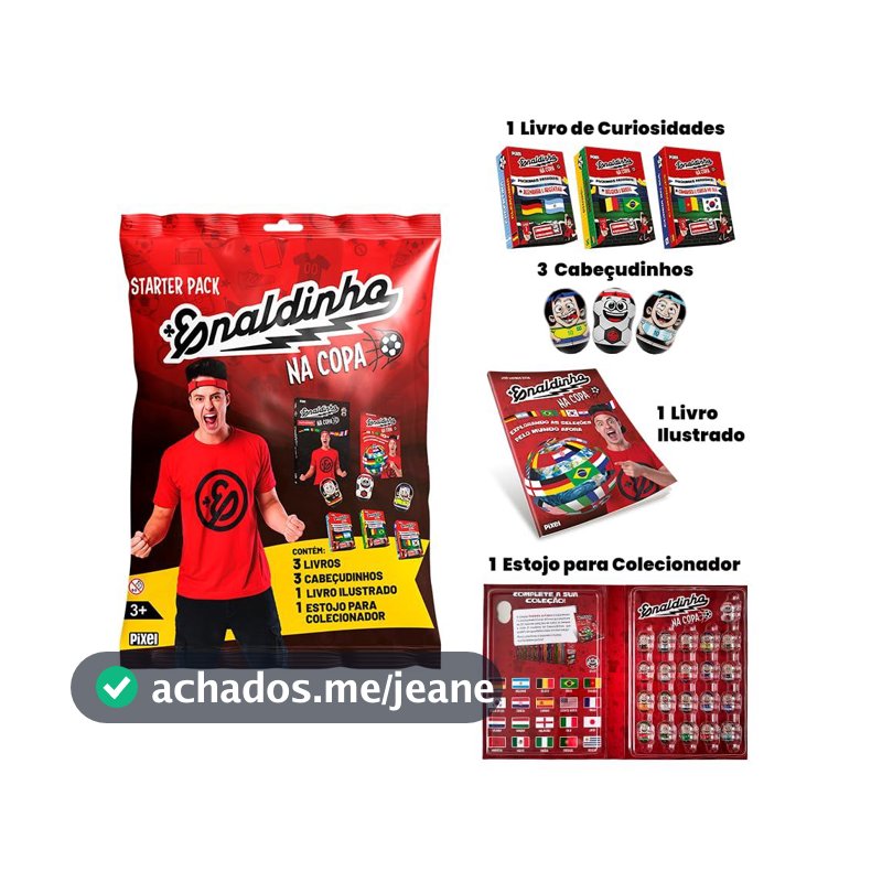 Coleção Cabeçudinho Enaldinho Na Copa - Starter Pack Livro com Estojo