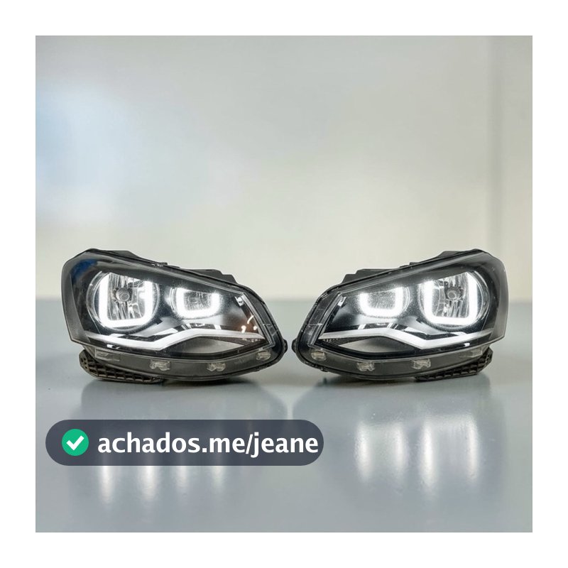 Par Farol Gol Voyage Saveiro G6 LED Angel Eyes Foco Duplo 2013 a 2016