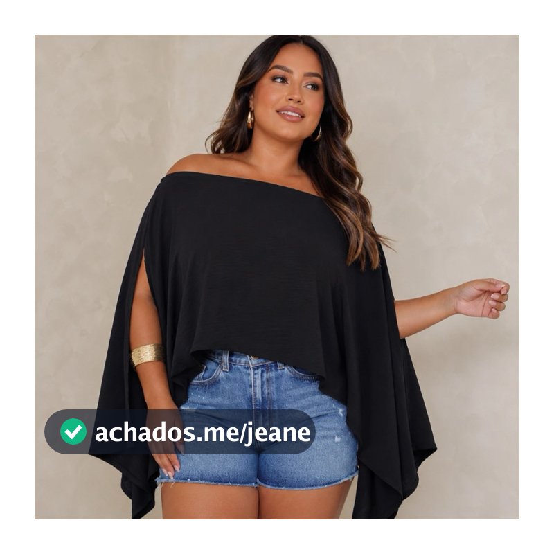 Blusa Bata Feminina Plus Size Boho Chic 2 Peças com Top Faixa Interno Multiformas Capa