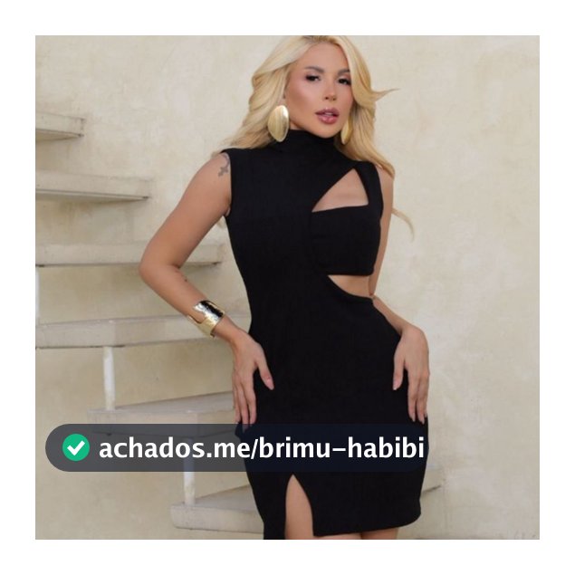 Vestido Feminino Nina Gola Alta Assimétrico Vazado e Fenda sem Bojo com Forro Duplo