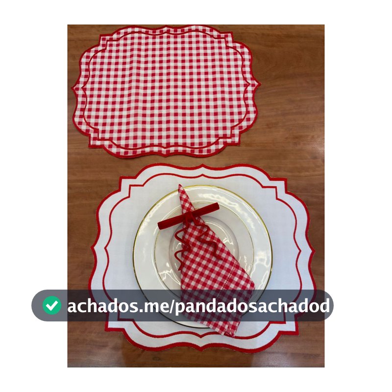 Lugar Americano Impermeável Face Dupla Xadrez Decoração Mesa Posta
