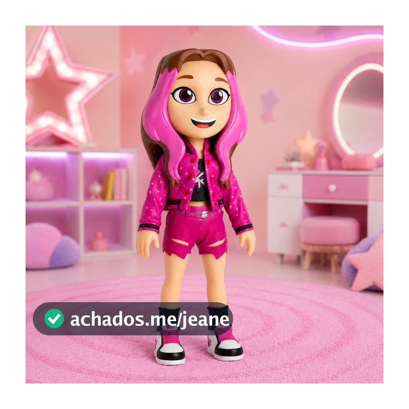 Boneca Emilly Vick Dos Rosa Youtuber Kids Oficial Infantil 26cm Brinquedo