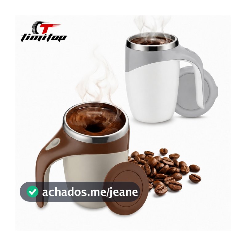 Caneca Misturadora Automática Elétrica USB Bateria Recarregável Mixer Café Chocolate Shakes 380ml