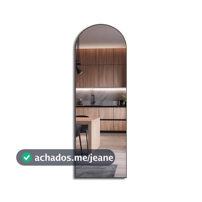 Espelho Base Reta Oval 100X50 Corpo Inteiro Grande Moderno