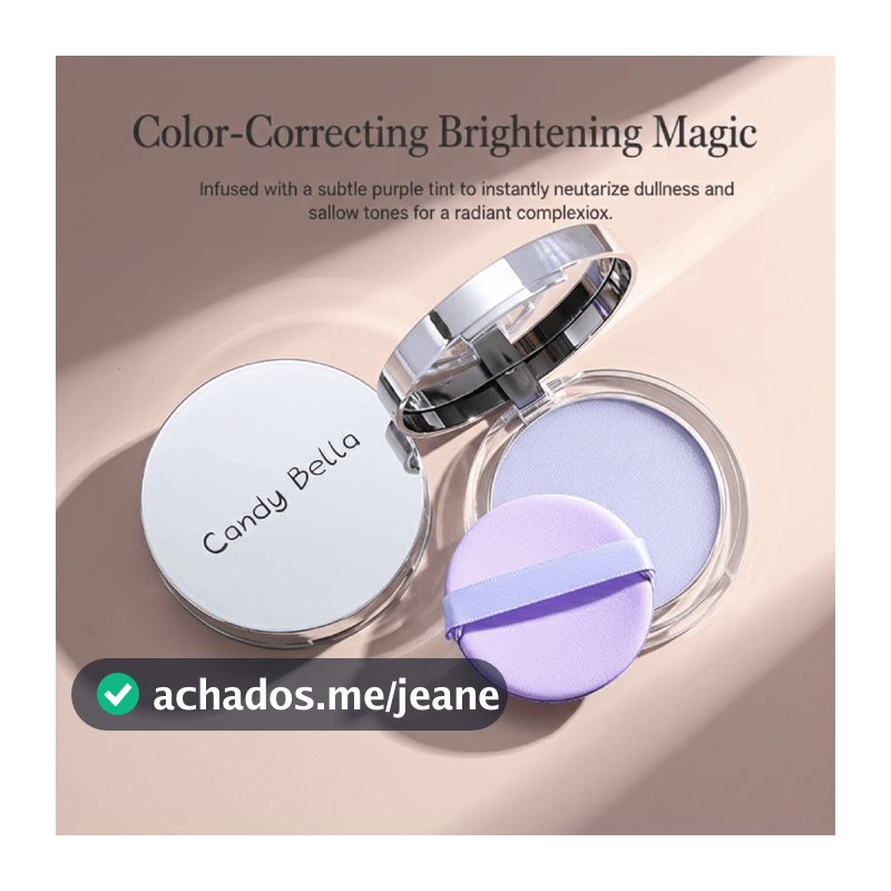 Pó Prensado Translúcido Roxo Candy Bella-De Acabamento Fosco Leve E De Longa Duração Para Controle De Óleo , Iluminador