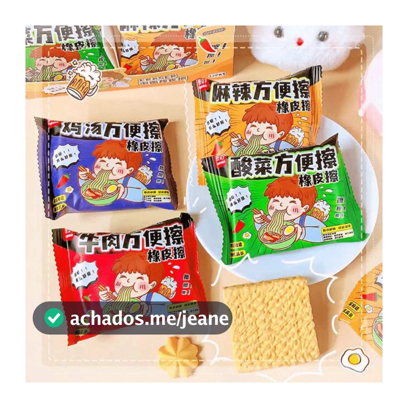 Borracha Fofa Lámen Miojo Importado – Material Escolar Criativo Kawaii