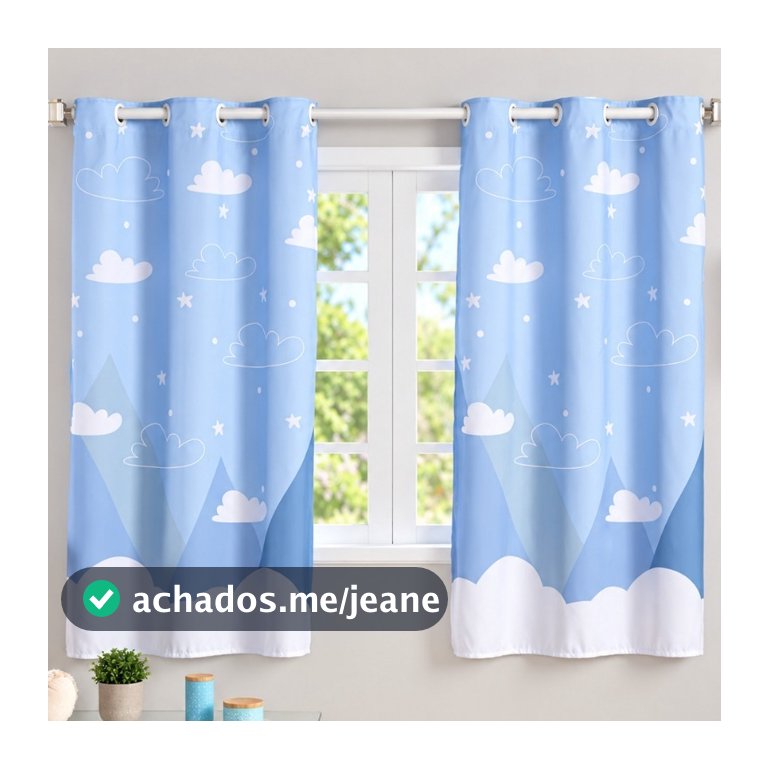Cortina Infantil 2,00 X 1,50 Baby (Para Decoração Quarto Bebê Menino e Menina )