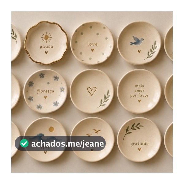 Prato decorativo - Personalizado - Em cerâmica fria