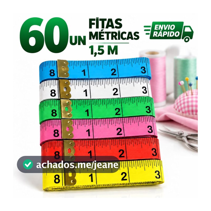 Conjunto Fitas Métrica 150cm Corporal Costura Academia Nutrição Medida Acessorio de Medir Sofá