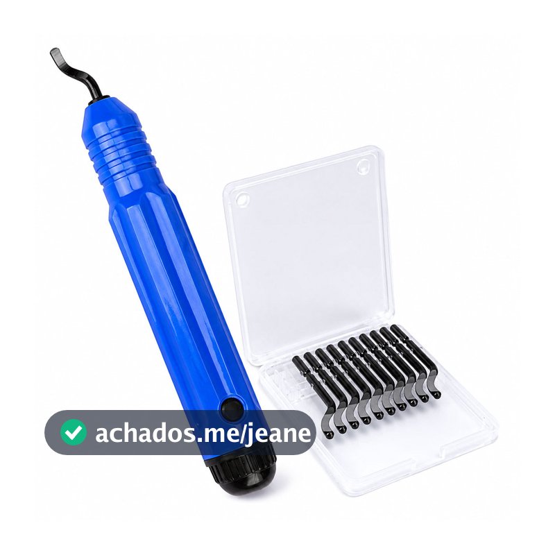Rebarbador Manual Kit 10 Lâminas Impressão 3D Escareador PVC