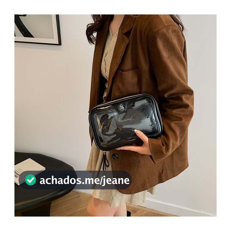 Conjunto De Três Peças De Bolsa De Maquiagem Transparente