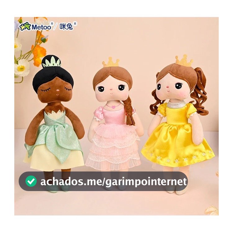 3 Pçs/A Conjunto Boneca Metoo Angela Princesas 38 Cm-Original