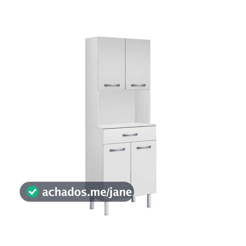 Armário de Cozinha Paneleiro 4 Portas 1 Gaveta Branco Aramoveis