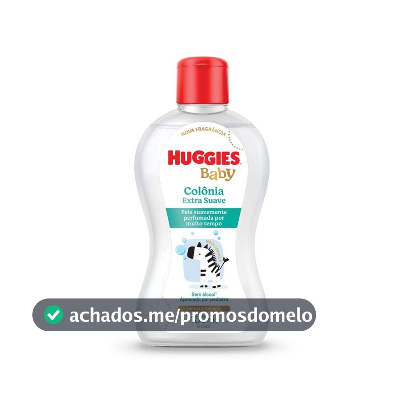Colônia Huggies para Bebê Extra Suave Hipoalergênica 100 ml