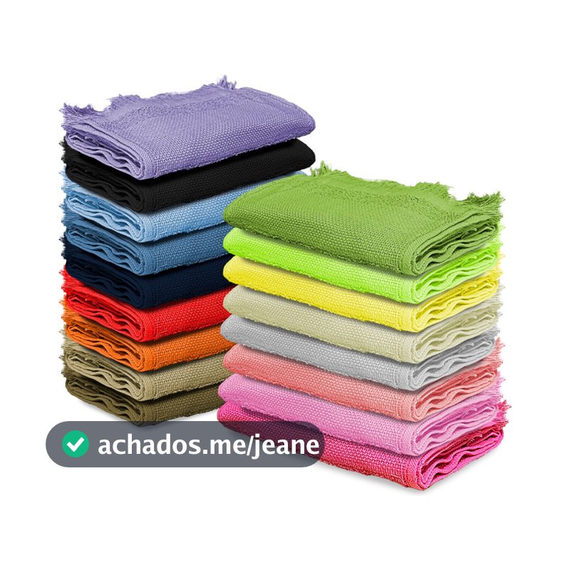 Kit 10 Toalhas Social P/ Academia Lavabo Franja Boca Mao Rosto Bordar Bebe Escolar Infantil 22x32cm