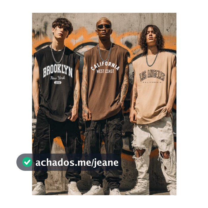 Kit 3 Regata Machão Streetwear Masculina Regata Treino Academia 100% Algodão Promoção