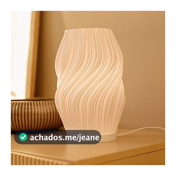 Abajur de Mesa Seda para Quarto Bivolt com Lâmpada LED Inclusa Luminária de Cabeceira 25cm Sala Escritório