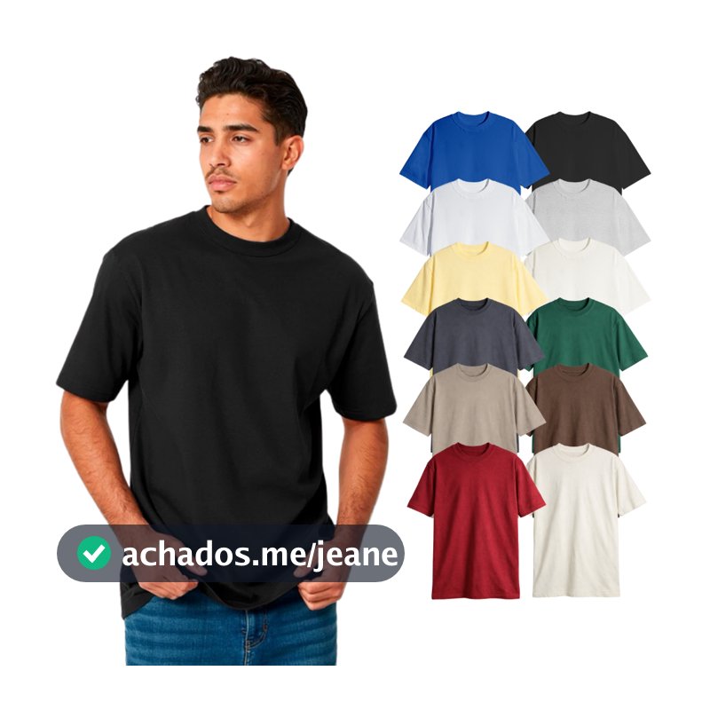 Camiseta Oversized Masculina Básica 100% Algodão Fio 30.1 – BRUNX