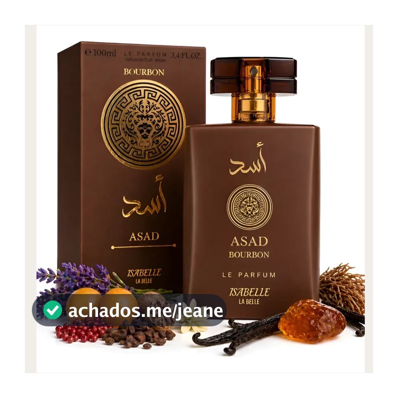 Asad Bourbon 100ml Perfume Isabelle La Belle Arabe unisex masculino