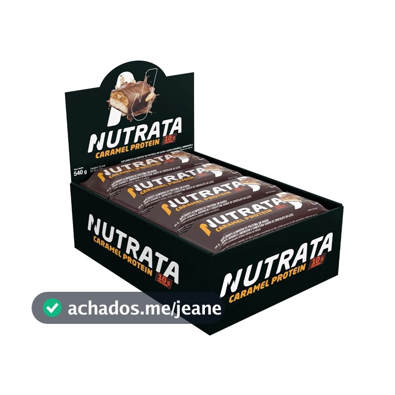 Barra de Proteína Caramel Protein 45g Display C/12 Un - Nutrata