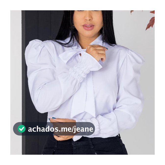 Camisa Feminina Manga Longa Branca Formal e Elegante