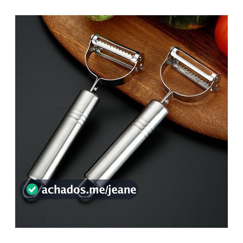 Promoção: Descascador INOX 2 em 1 com Dupla Lâmina Móvel para Legumes e Frutas