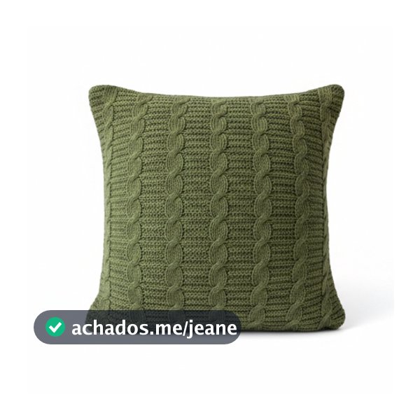Capa Almofada Tricô Trança 45x45 Luxo Decorativa Macia Sofá Cama Premium Conforto Sala Moderna FI