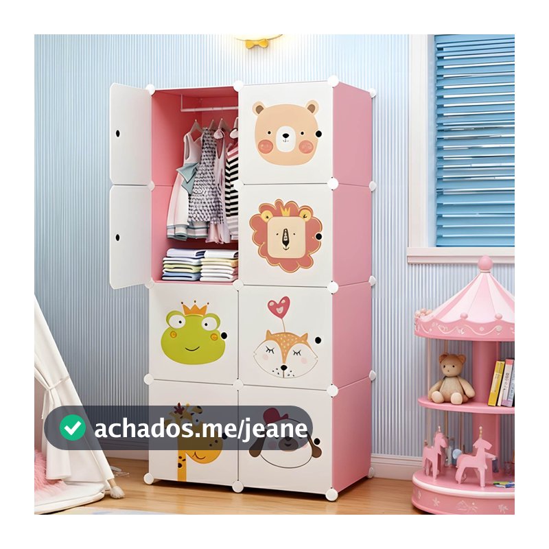 Armário Organizador Infantil Modular Desenho Animado