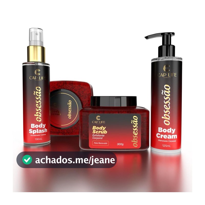 kit 3 itens  Inspiração Obsessão, Body Splash e body Cream hidratante Corporal Fogo Ella Bella + Brinde mascara facial