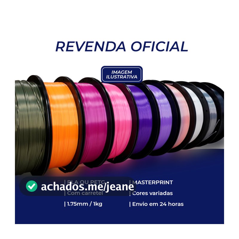 Filamento PLA/PETG MasterPrint Premium 1Kg Impressora 3D Várias Cores