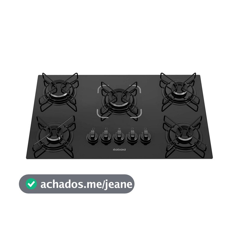Cooktop Itatiaia Essencial 5 Bocas Vidro Preto Bivolt 3700000193