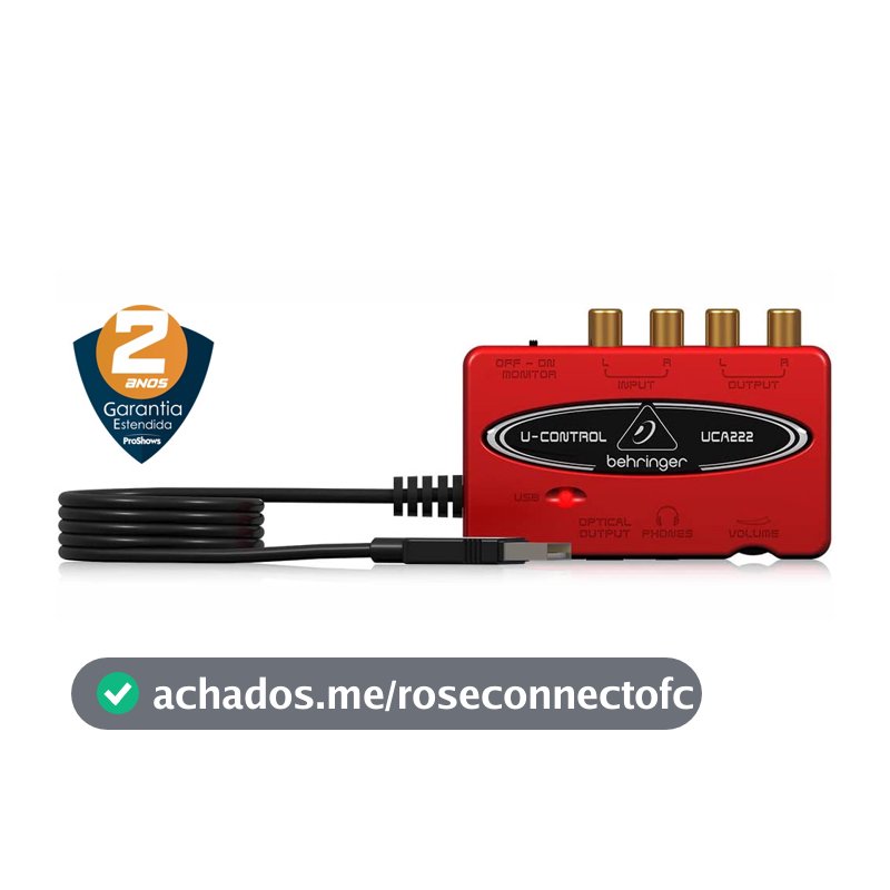 Interface de Áudio USB Behringer UCA222